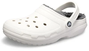 Crocs Classic Lined Clog White/Grey Men's 6, Women's 8 Medium - Picture 1 of 2
