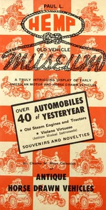 Oldtimer Traktor Dampfmaschine Museum Reiseprospekt Paul Hemp Rochester MN 1950er - Bild 1 von 5