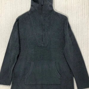 Barefoot Dreams CozyChic Lite Quarter Zip Pullover Sweater Gray Size M - Picture 1 of 8