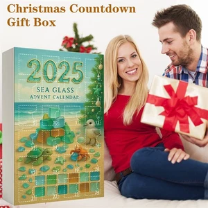 2025 Sea Glass Christmas Tree Advent Calendar 24 Days Kid Xmas Countdown Gift - Picture 1 of 6