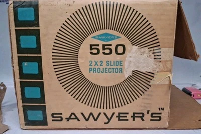 Vintage Sawyer 550RF 2 X 2 Slide Projector With Retractable Power Cord Tested  - Image 1 of 4