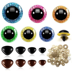 100 Pezzi Occhi per Bambole Sicurezza in Plastic Colorate 16Mm a 30Mm Occhi Con  - Foto 1 di 6