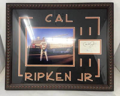 CAL RIPKEN JR AUTOGRAPHED 22x18 PHOTO BALTIMORE ORIOLES FRAMED JSA - Signed COA - Image 1 of 4