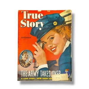 True Story Magazine SEPT 1943 WW2 Home Front Vintage 1940s Womens Pulp Fiction - Picture 1 of 13