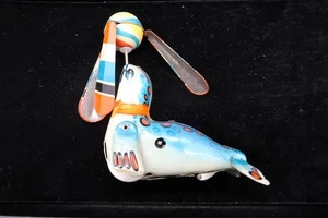 Vtg Litho Wind Up Toy Seal Playing Ball & Propeller China Works No Key - Picture 1 of 14