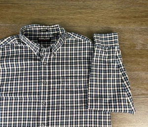 Kirkland Signature Langarm Button Down Herren Hemd XL blau grau kariert  - Bild 1 von 11