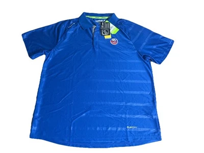NWT REEBOK NEW YORK ISLANDERS CENTER ICE COLLECTION BLUE POLO MEN'S Size XL - Image 1 of 4