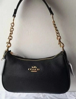 New C.oach Teri CA209 Fashion Women's Black Shoulder Bag Leather - Image 1 of 4