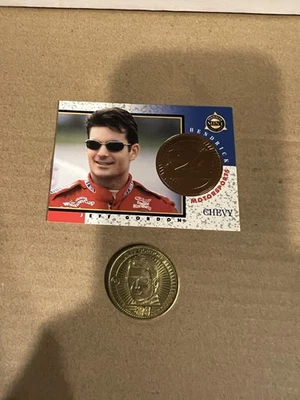 1998 Pinnacle Jeff Gordon #1 Bronze w/  1998 Pinnacle Bronze Coin #1 - Image 1 of 4