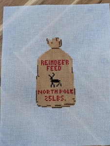 Stitch Style Reindeer Feed (SS087) w SG Needlepoint Canvas - Picture 1 of 2