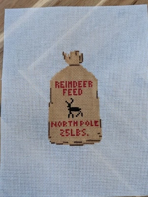 Stitch Style Reindeer Feed (SS087) w SG Needlepoint Canvas - Image 1 of 2