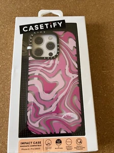 CASETiFY Impact Case con MagSafe per iPhone 15 PRO (6,1” Rosa Giri APERTO NUOVO - Foto 1 di 6