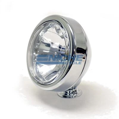 Mini 3.5" Chrome Spot Lamp Headlight Custom Bottom Mount Diamond Cut - Image 1 of 4