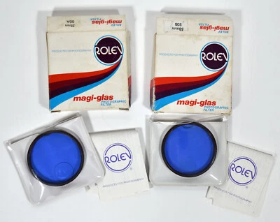 Rolev Magi-Glas 58mm 80A & 80B Color Conversion Photographic Filters, Never Used - Image 1 of 4