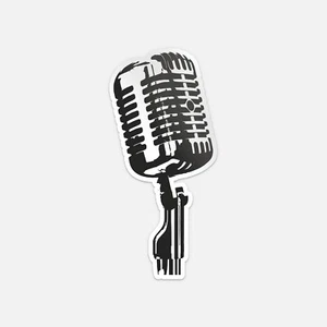 Mic Car Bumper Vinyl Sticker Decal - Picture 1 of 4