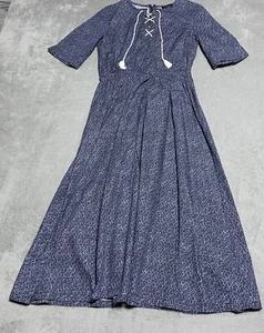 Roberto Collina Dress Womens Large Blue Prairie Italian Designer Modest Cottage - Picture 1 of 8