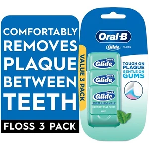 Cinta de hilo dental Oral-B Glide Pro-Health Comfort Plus, paquete de 3 40 m extra suave - Imagen 1 de 5