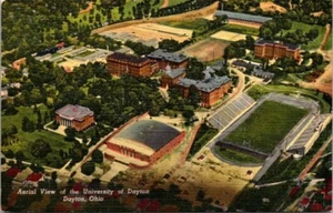 Postcard Aerial View University of Dayton Ohio OH Unposted - Picture 1 of 2