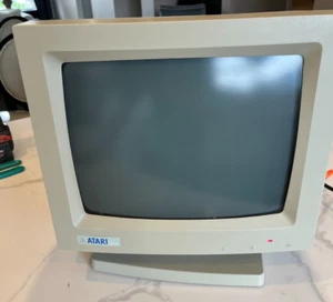 Atari SM125 Monitor with Box - For Repair - Cut Cables - Powers on - Picture 1 of 13
