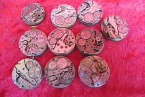 Uhr-Werke  , Konvolut Uhrwerke für mechanische Uhren : 10 Stück , Markenuhren - Bild 1 von 11