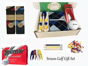 Golf Gift Sets Socks Balls Presents, Fathers Day Birthdays Srixon Society's - Picture 1 of 15
