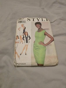 1990er 'STIL' PASSFORMKLEID & JACKENMUSTER 2238 GRÖSSE 8-18 B - Bild 1 von 1