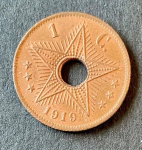 Congo Belge -  Magnifique monnaie de 1 Centime 1919 -  (7) - Picture 1 of 2