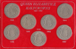 Uncirculated Coin Set Half Crowns of Queen Elizabeth II Reign 1961 - 1969 - Picture 1 of 2