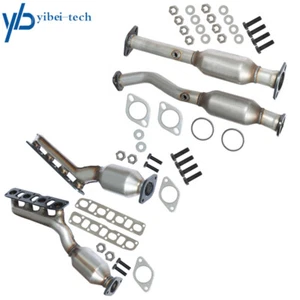For 2005-2014 Nissan Titan 5.6L Manifold Catalytic Converters Front & Rear All 4 - Picture 1 of 13