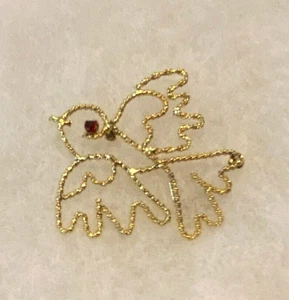 Trachtentaube Umriss Pin mit roten Augen ca. 1 3/4 Zoll breit - Bild 1 von 5