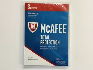 "BRAND NEW" McAFEE Antivirus Total Protection 2017 (3 Devices) FACTORY SEALED - Picture 1 of 3
