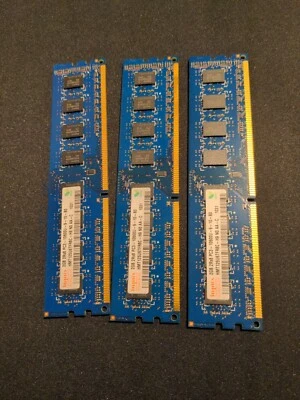 Hynix 6 GB (3x 2GB) PC3-10600U DIMM Desktop DDR3 Memory | HMT125U6TFR8C-H9 - Image 1 of 3