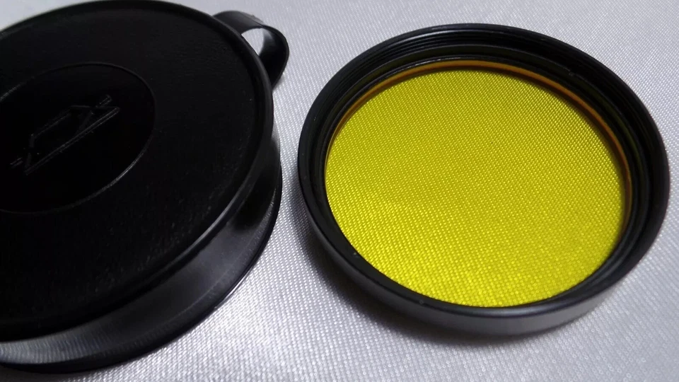 a Yellow 2x KMZ 46x0.75 Vintage Russian Light Filter 46mm for Lens 3331 - Image 1 of 3