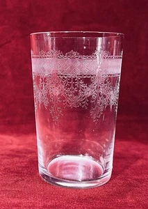 SAINT LOUIS PAPIN FLAT TUMBLER CRYSTAL GLASSE VERRE GOBELET THE CRISTAL GRAVE C - Foto 1 di 4