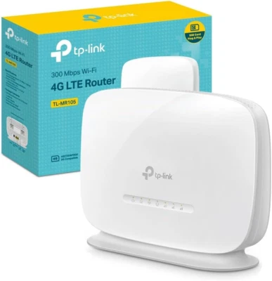 Tp-Link TL-MR105 Cat4 Router 4G LTE Wireless N300Mbps, Router Wifi Con Sim,  - Immagine 1 di 4