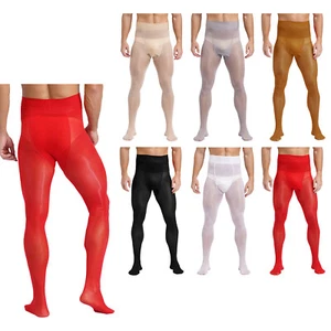 Hombres Ultra Delgadas Hielo Sedoso Largo Completo Medias Semi Ver A Través Pantimedias Prendas Moldeadoras - Imagen 1 de 63
