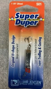 Luhr-Jensen Super Duper Angelköder 1-1/8" 501 Nickel/Red Head 1303-501-0130 - Bild 1 von 3