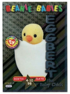 Ty Beanie Babies BBOC EGGBERT (Baby Chick) Silver Birthday S3 Series 3 Card - Picture 1 of 2