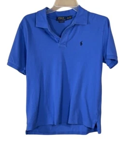 Polo Ralph Lauren Boy's Shirt (NO BUTTONS) Blue L Large Short Sleeve - Picture 1 of 8