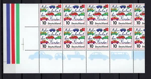 BRD 1954, f1, KB, Kleinbogen verschnitten, Plattenfehler f1 ** #c597 - Picture 1 of 1