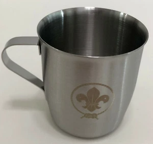 SCOUTS OF CHINA (TAIWAN) - WORLD SCOUT EMBLEM STAINLESS STEEL CUP (200CC) ~ NEW - Picture 1 of 6