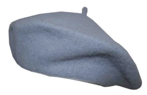 Klassische Woll Baskenmütze grau grey - Bild 1 von 1