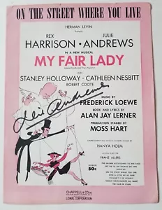 Julie Andrews VERO FIRMATO My Fair Lady spartiti JSA COA autografato Poppins - Foto 1 di 7