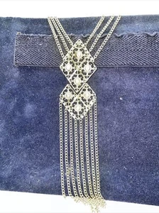 Vintage Halskette Silber Art Deco Quasten - Bild 1 von 8