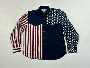 Roper Sport Shirt Women’s Size 13 Western Patriotic Shoulder Pads Made In USA - Picture 1 of 7