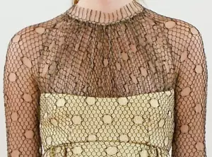 Bnwot £1700 EMILIA WICKSTEAD Empire TULLE LACE Dress 12 US / 14 - 16 UK New! - Picture 1 of 17