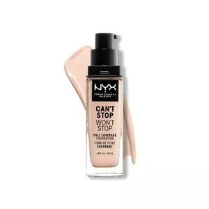 NYX CAN'T STOP WON'T STOP Full Coverage Foundation - PORCELAIN - 30mL NEW NO BOX - Picture 1 of 1