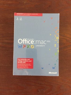 Microsoft Office University 2011 Mac Full Version Academic WPXO - New - Sealed - Image 1 of 4