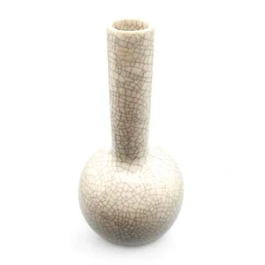 Vintage Chinese Crackle Glazed Porcelain Vase - 12" Tall - Picture 1 of 10
