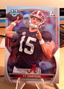 2022 Bowman Chrome U Base 1st - Ty Simpson - Alabama #80 - Bild 1 von 1